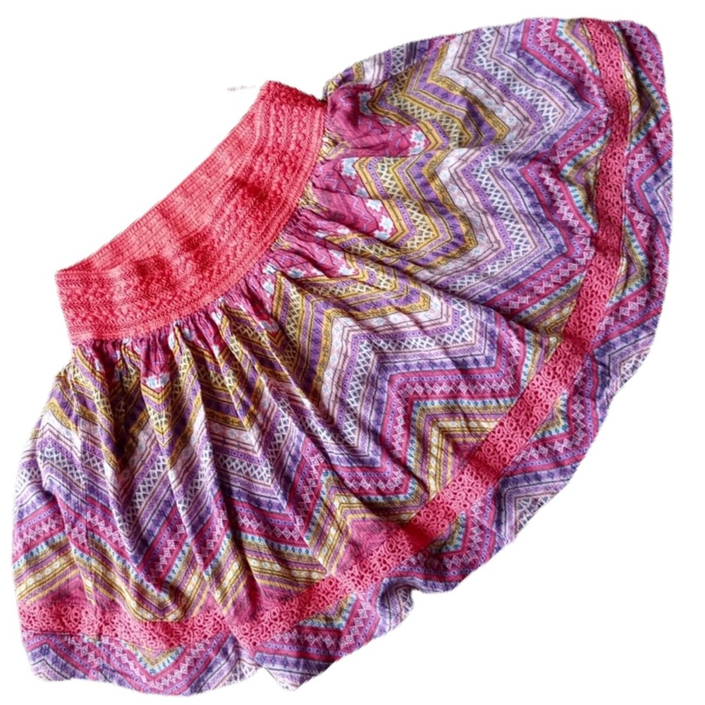 KANDY KISS Multicolor Bohemian Print Mini Skirt